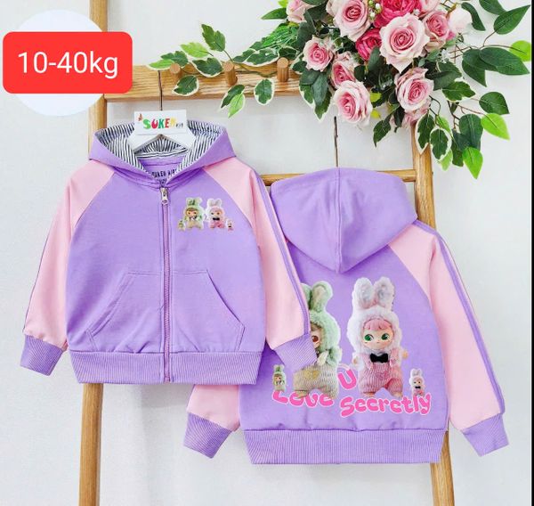  Áo khoác bé gái họa tiết Baby Three siêu cưng K05 _ Beekids 