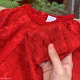  AD10 _ Bộ áo dài đỏ bé gái mặc Tết áo chất gấm phối quần lụa siêu mềm mịn _ Beekids 