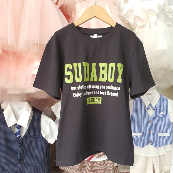  Áo thun cotton cho bé trai và bé gái in chữ thời trang A13 _ Beekids 