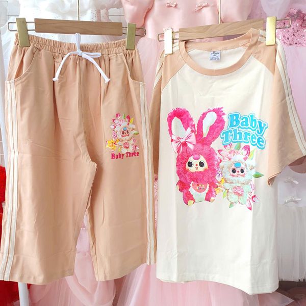  Đồ bộ lửng baby three bigsize cho bé và Mẹ diện chung đôi DB11 _ Beekids 