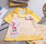  DB14 _ Bộ pijama đùi cho bé gái chất lụa mềm mịn hoạ tiết Baby Three siêu dễ thương _ Beekids 