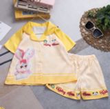  DB14 _ Bộ pijama đùi cho bé gái chất lụa mềm mịn hoạ tiết Baby Three siêu dễ thương _ Beekids 