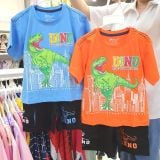  DB33 _ Bộ thun bé trai họa tiết khủng long Dino siêu dễ thương _ Beekids 