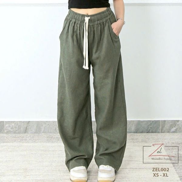  Q20 _ Quần ống suông cho Mẹ và Bé gái tuổi teen chất linen mềm mát _ Beekids 