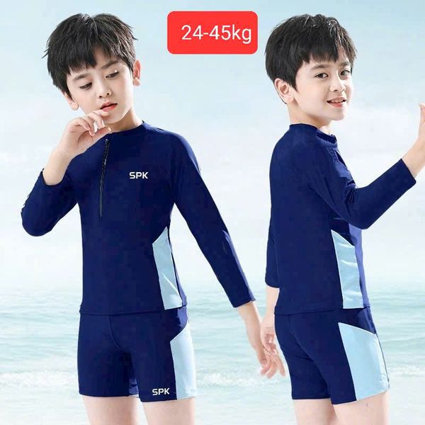  BB08 _ Đồ bơi dài tay bé trai chống nắng có size lớn _ Beekids 