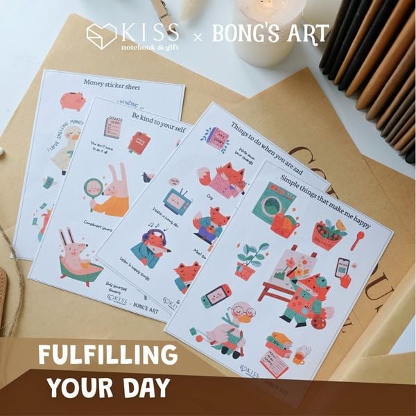  Sticker Trang Trí Fulfilling Your Day 
