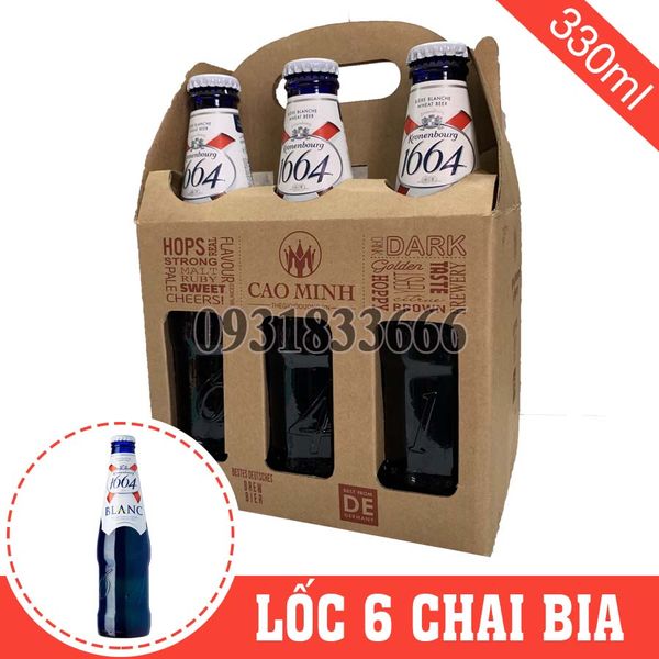 [LỐC 6] Bia Pháp Kronenbourg 1664 Blanc Chai 330ml