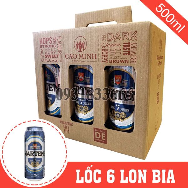 [LỐC 6] Bia Bỉ Martens Extra 7% Lon 500ml