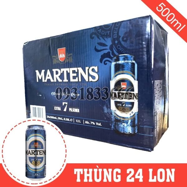 Bia Bỉ Martens Extra 7% Thùng 24 Lon 500ml