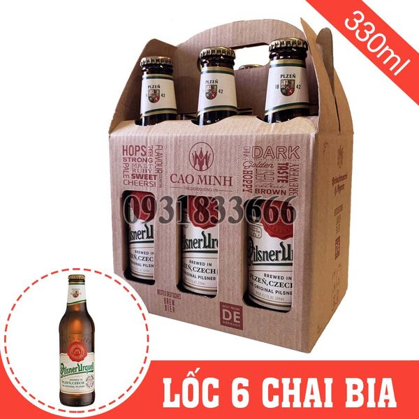 [LỐC 6] Bia Tiệp Pilsner Urquell 4.4% Chai 330ml