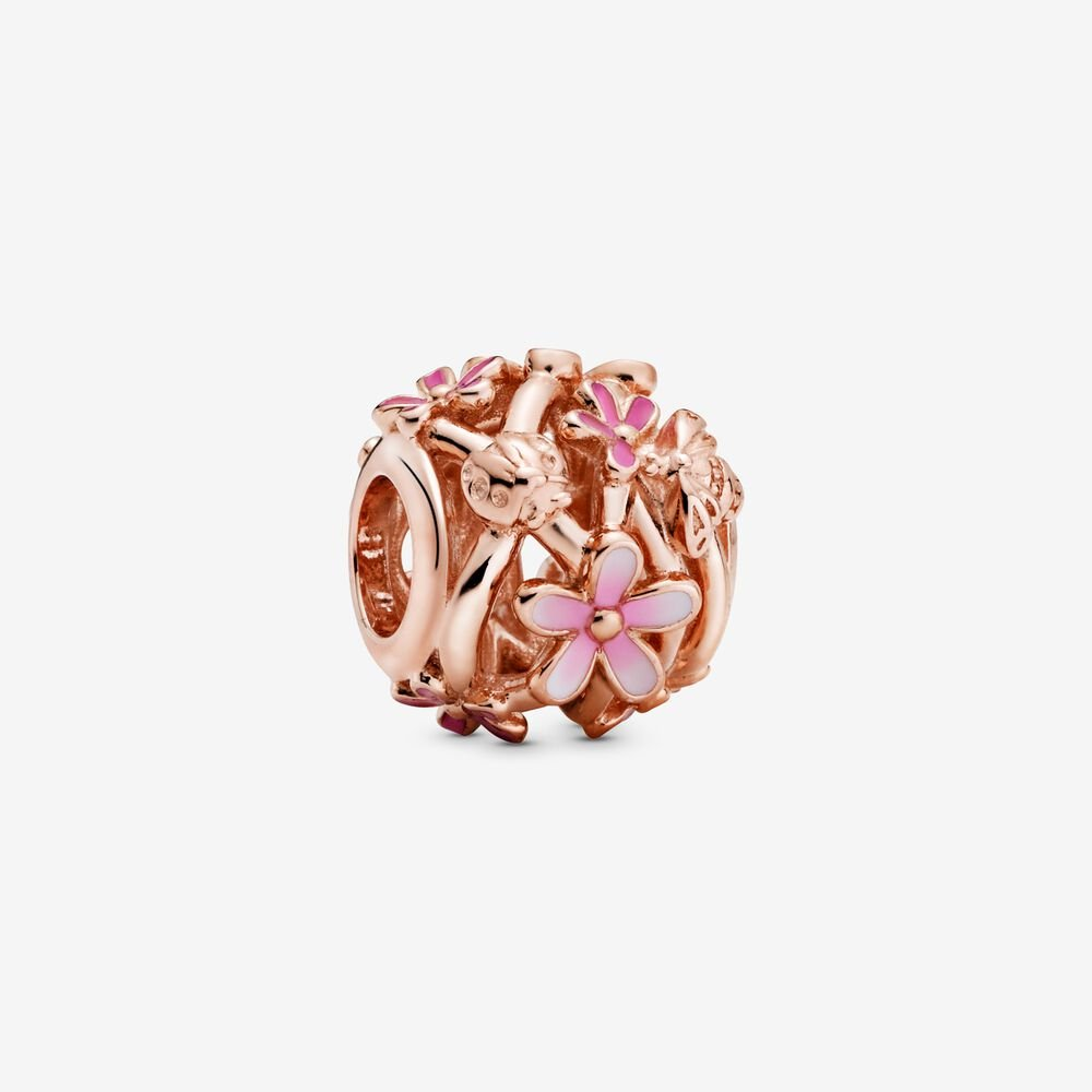 Charm Mạ Vàng Hồng 14K Họa Tiết Hoa Cúc - Pandora