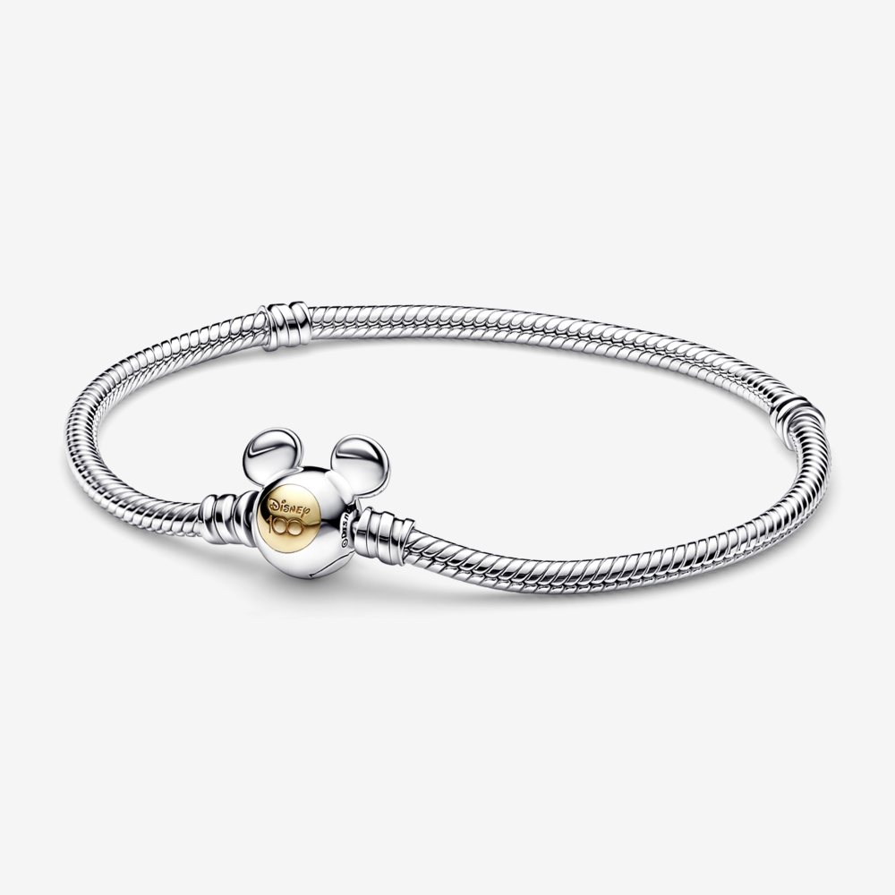 Vòng Tay Bạc Disney x Pandora Mạ Vàng 14K Khóa Chuột Mickey - Pandora
