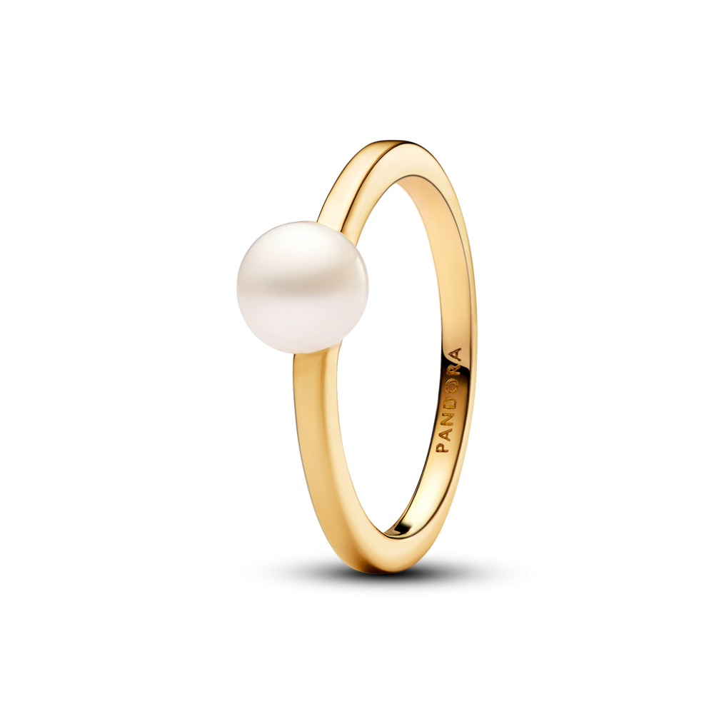 Nhẫn Pandora Timeless Mạ Vàng 14K Đính Ngọc Trai - Pandora