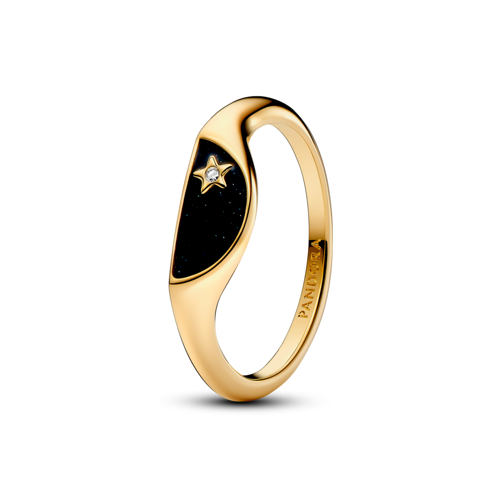 Nhẫn Pandora ME Mạ Vàng 14k Họa Tiết Ngôi Sao Đính Đá - Pandora