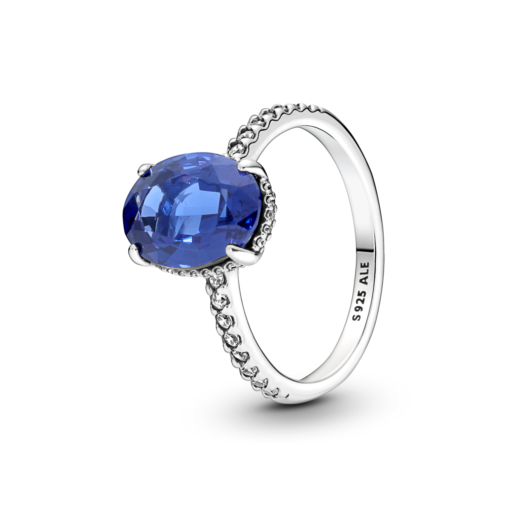 Nhẫn pandora timeless đính đá pha lê xanh dương - Pandora