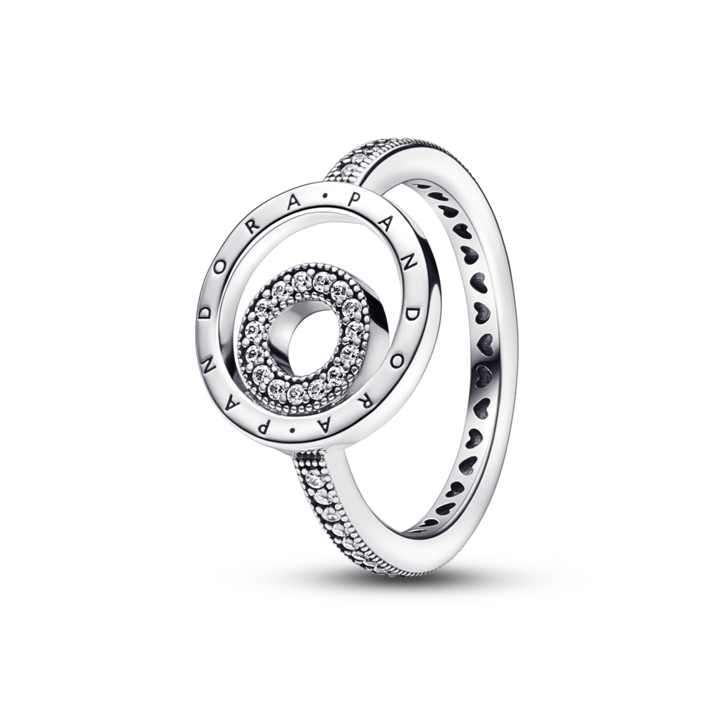 Nhẫn bạc pandora signature hình vòng tròn khắc chữ - Pandora