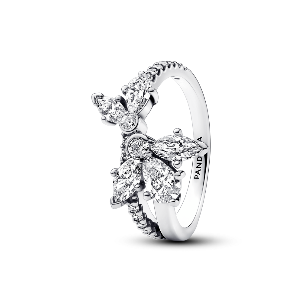 Nhẫn pandora timeless cánh hoa đính đá trong suốt - Pandora