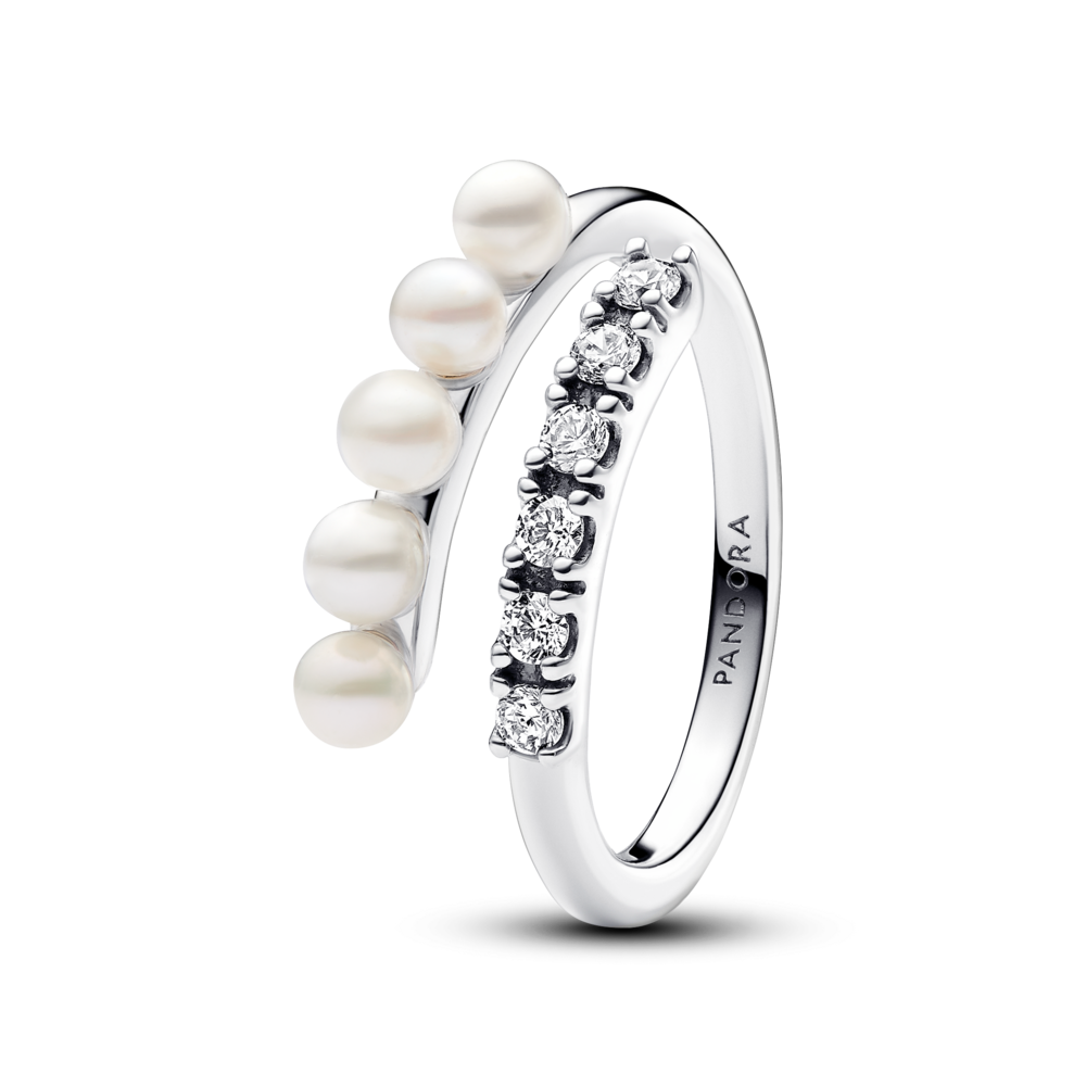 Nhẫn bạc pandora timeless ngọc trai thiết kế đính đá lấp lánh - Pandora