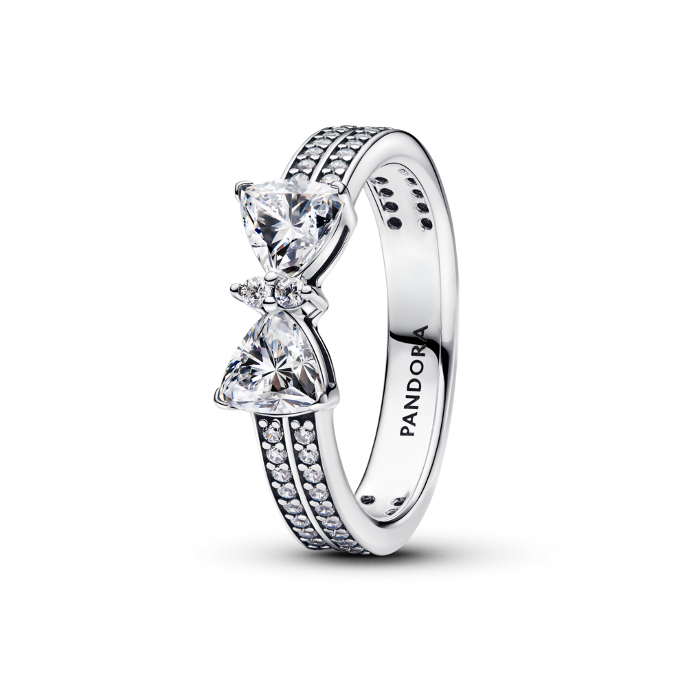 Nhẫn bạc pandora timeless hình nơ đính đá - Pandora