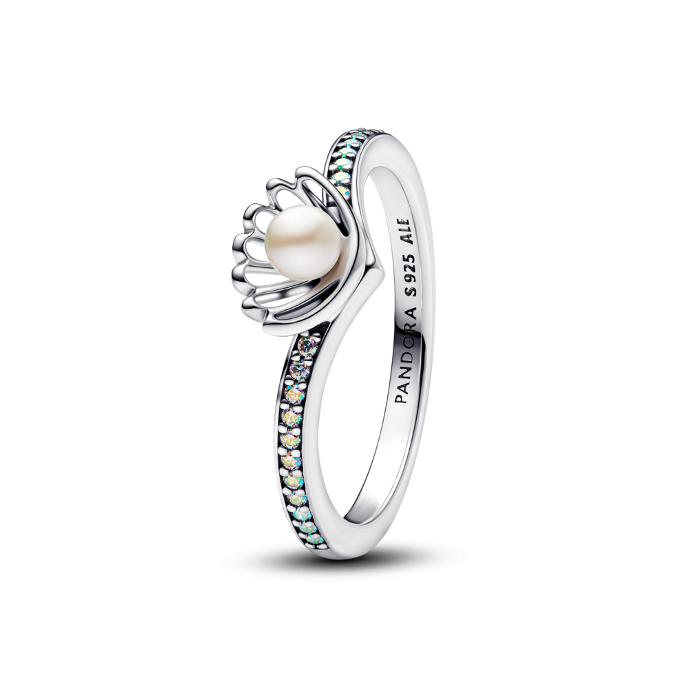 Nhẫn Disney Bạc Công Chúa Ariel Vỏ Sò Ngọc Trai - Pandora