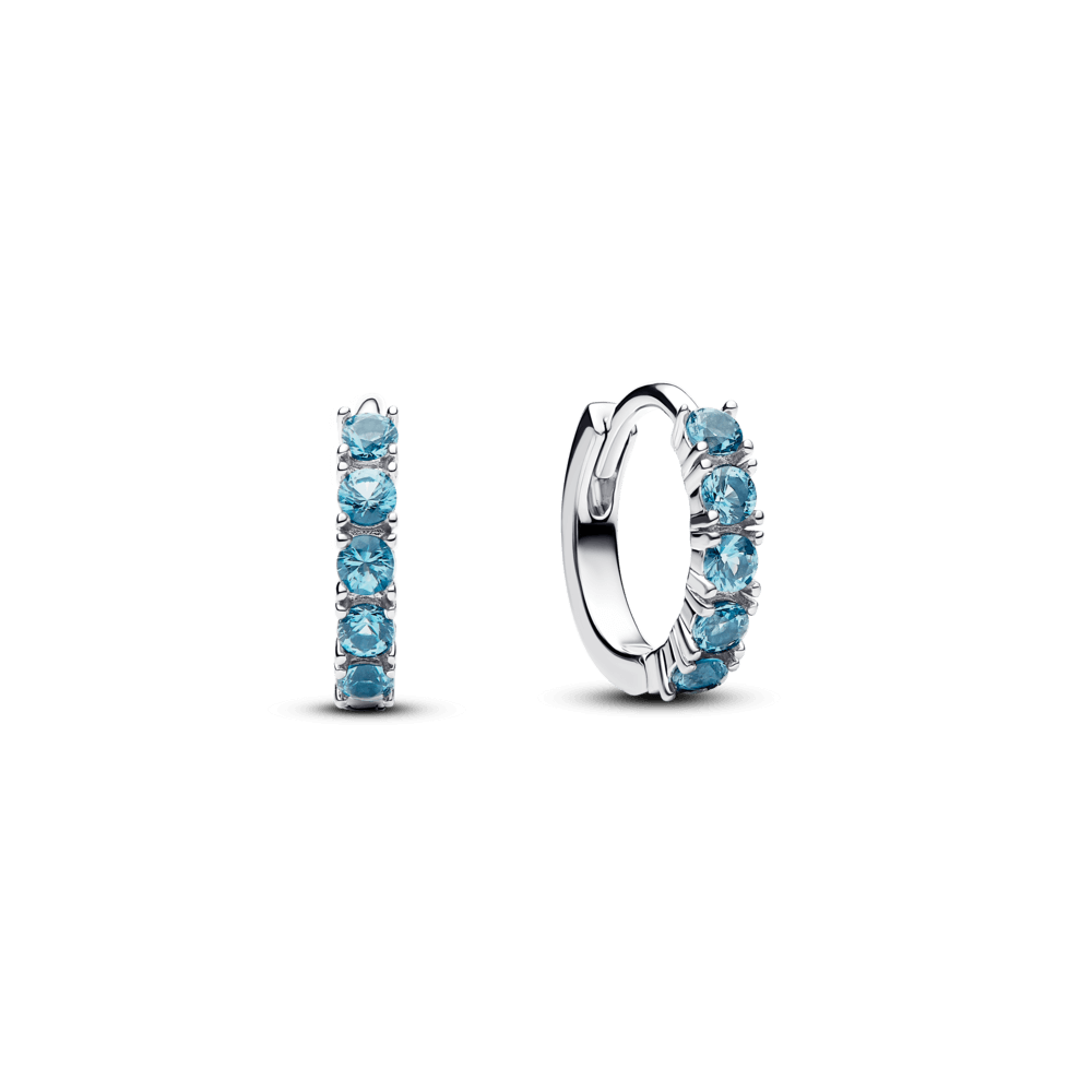 Hoa tai bạc đính đá xanh biển bản nhỏ - sắc xanh nhẹ nhàng - Pandora