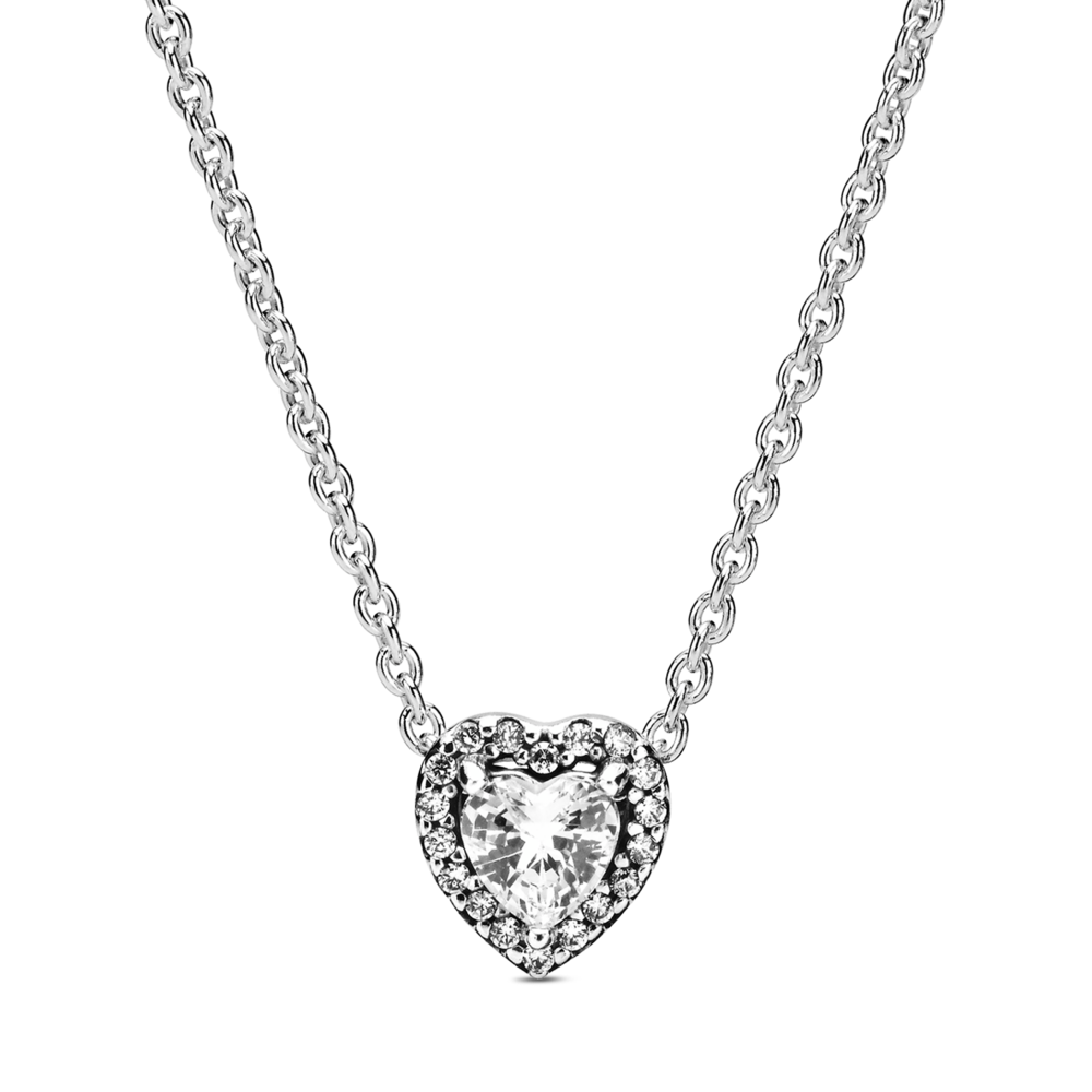 Dây Chuyền Pandora Mặt Trái Tim Đính Đá - Pandora