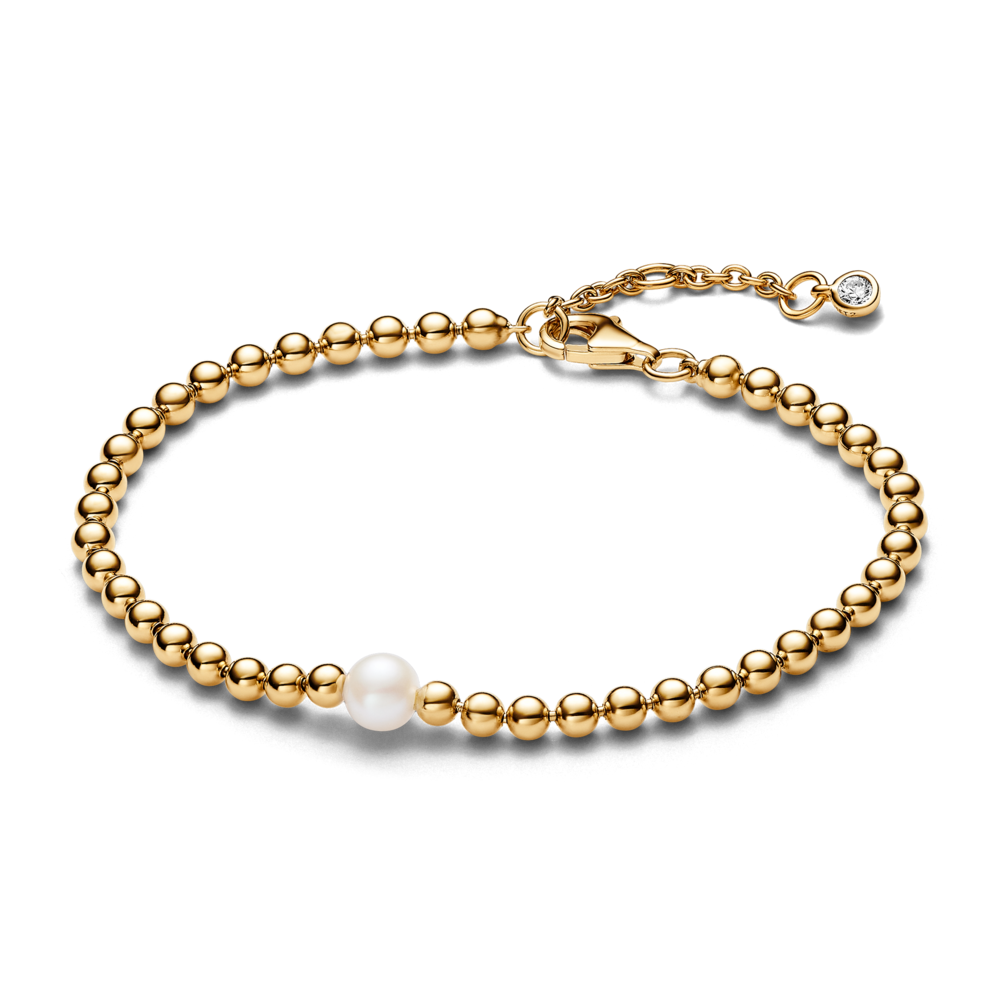 Vòng Pandora Timeless Mạ Vàng 14K Chuỗi Hạt Ngọc Trai - Pandora