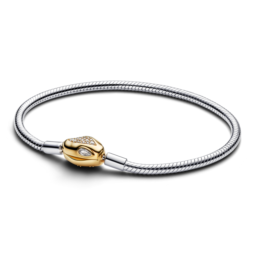 Vòng Mềm Mạ Vàng 14K Khóa Rắn Uốn Lượn - Pandora