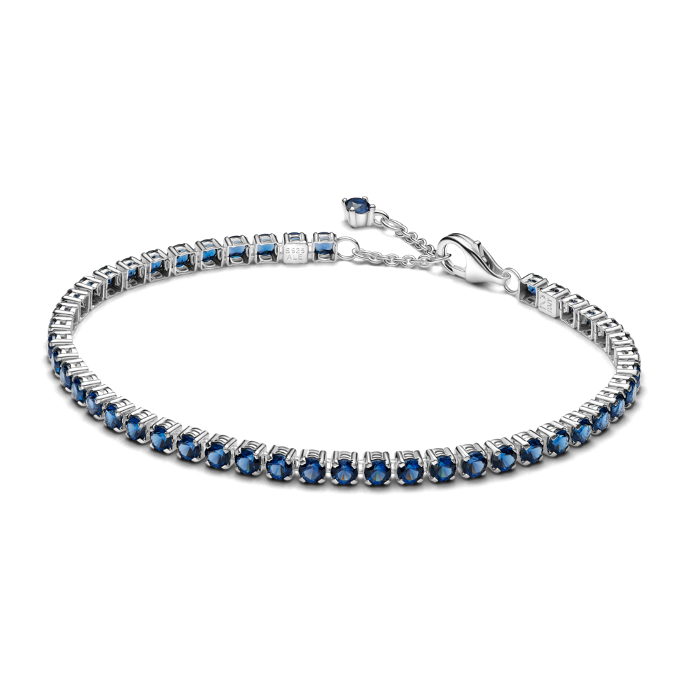 Vòng Tay Tennis Đính Đá Pha Lê Xanh Đại Dương - Pandora