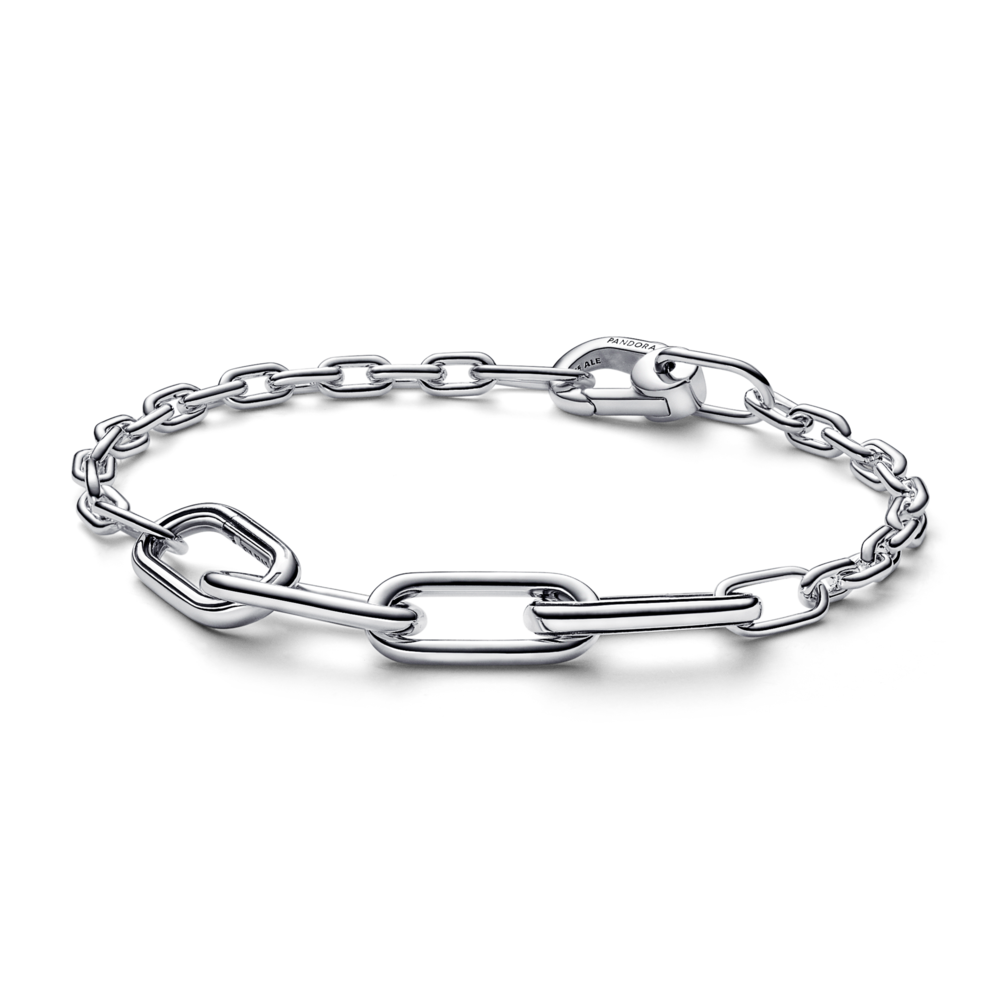 Vòng bạc pandora me dạng mắt xích cài - Pandora