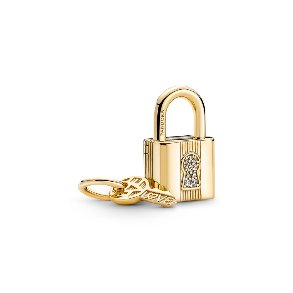 Charm Mạ Vàng 14K Ổ Khóa Và Chìa Khóa - Pandora