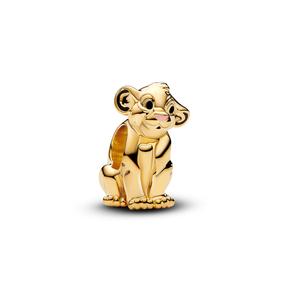 Charm pandora x disney mạ vàng 14k nhân vật simba - Pandora