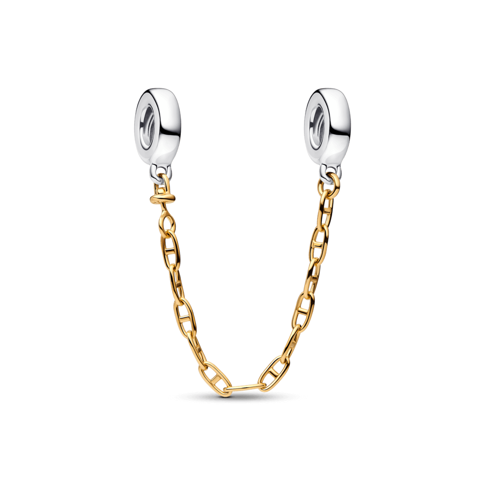 Charm pandora bạc và mạ vàng 14k dạng mắt xích - Pandora