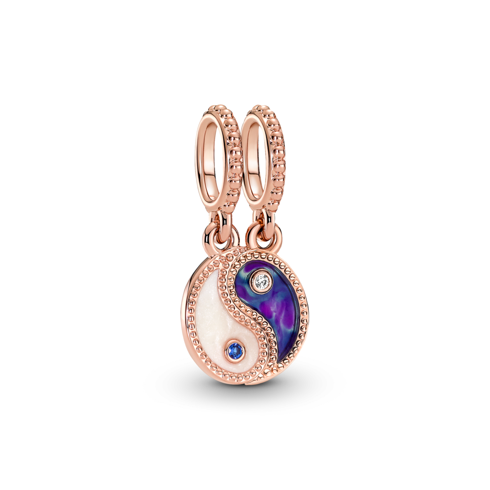 Charm Mạ Vàng Hồng 14K Hai Mảnh Âm Dương - Pandora