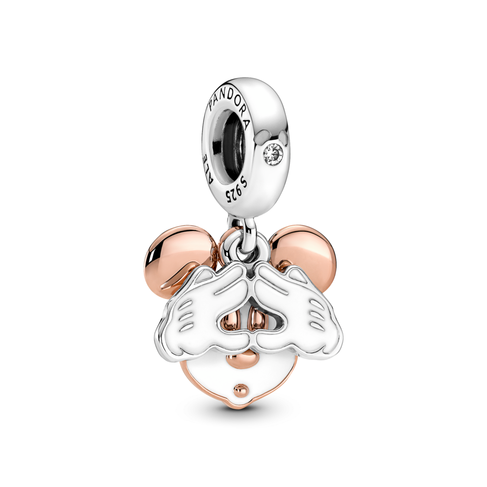 Charm disney x pandora mạ vàng hồng nhân vật mickey - Pandora