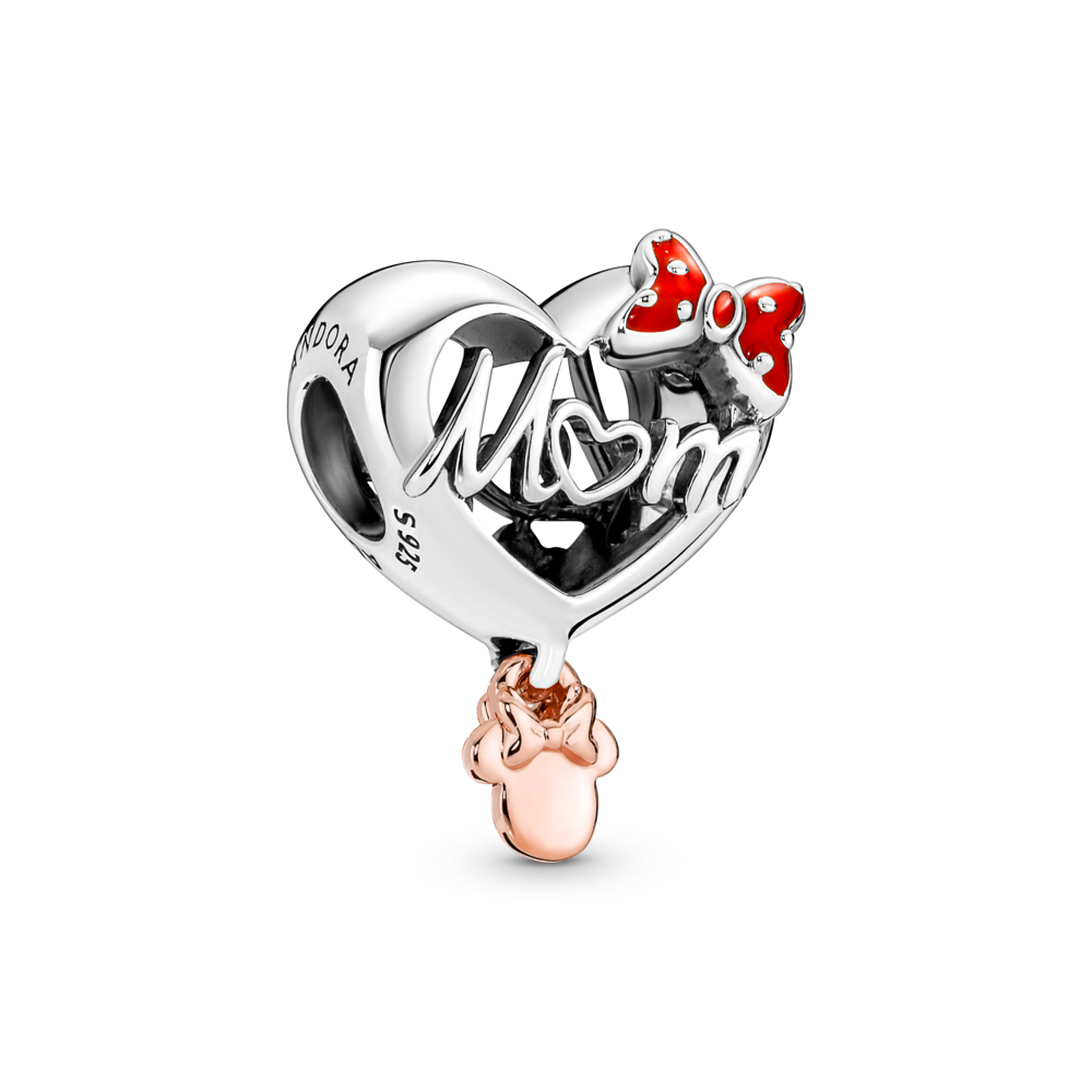 Charm Pandora Mạ Vàng Hồng Disney Minnie Chữ Love Mom - Pandora