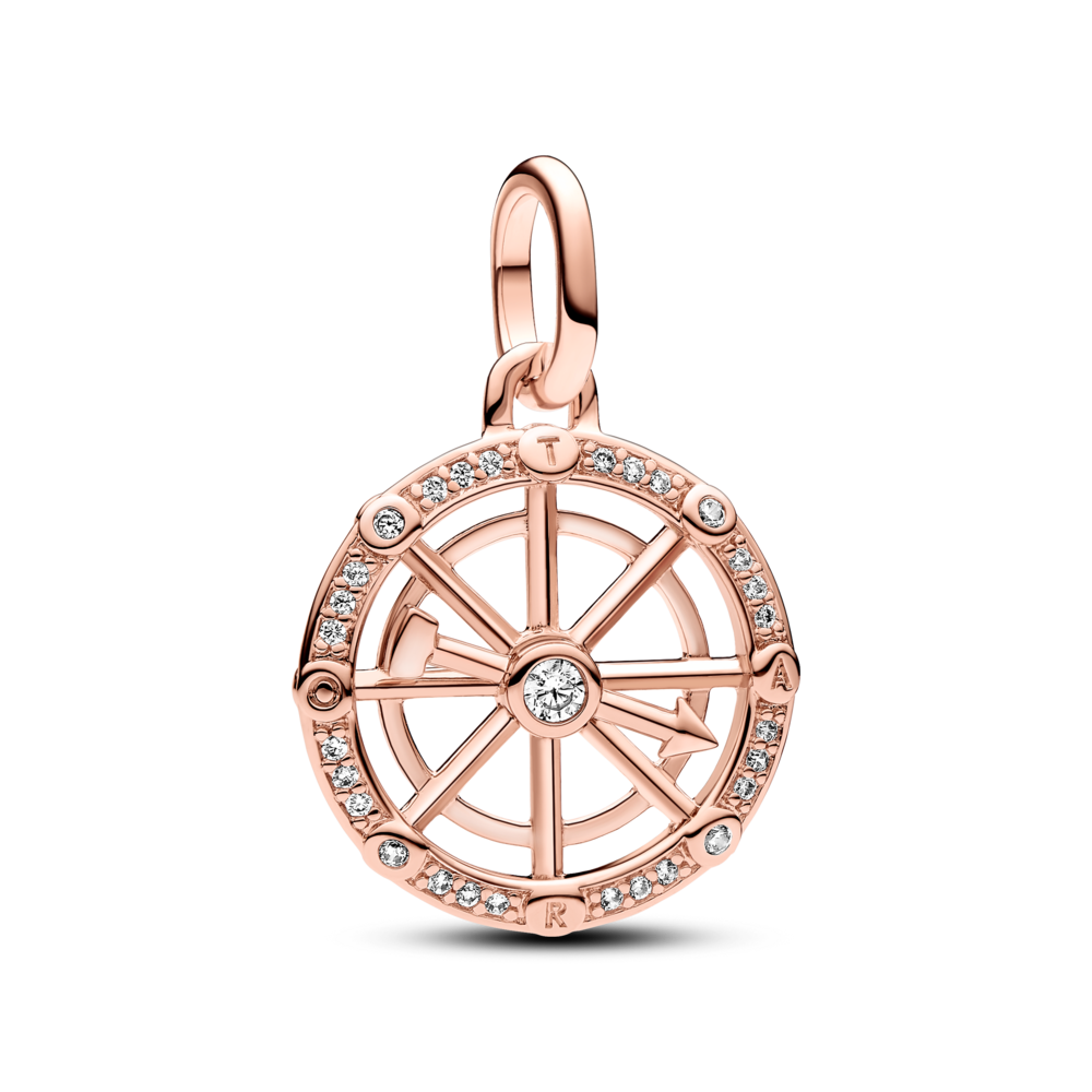 Charm pandora me mạ vàng hồng 14k hình bánh lái - Pandora