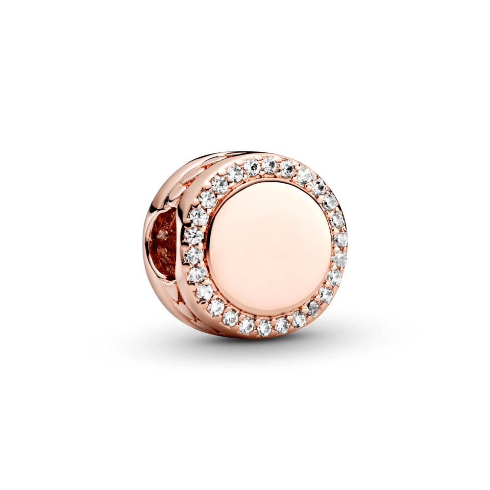 Charm Mạ Vàng Hồng 14K Hình Tròn Đính Đá - Pandora