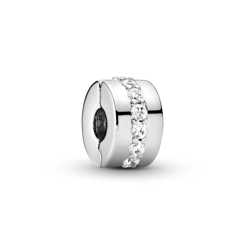 Charm Bấm Pandora Bạc Đính Hàng Đá CZ - Pandora