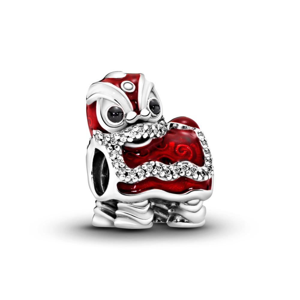 Charm Bạc Pandora Moments Chú Lân Tráng Men Đỏ - Pandora