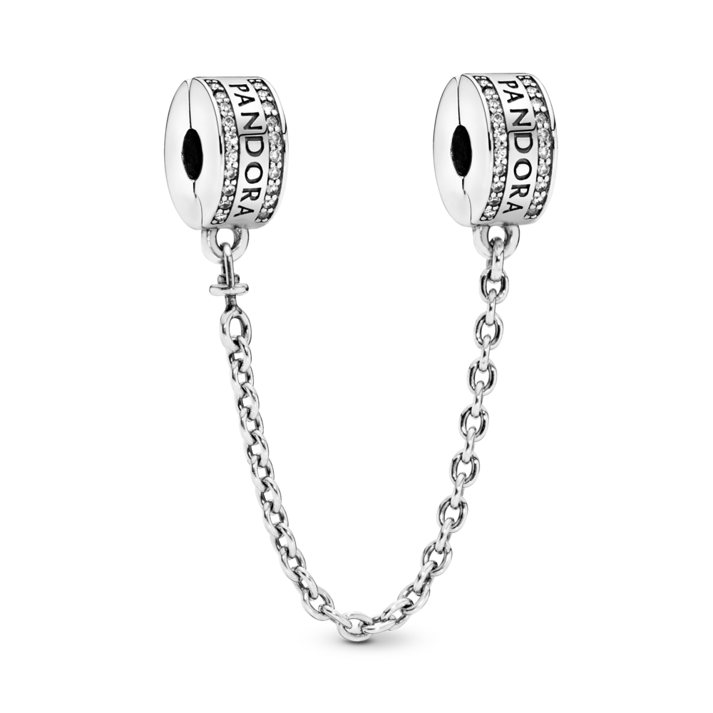 Charm Bạc Pandora Safety Chain Khắc Logo - Pandora
