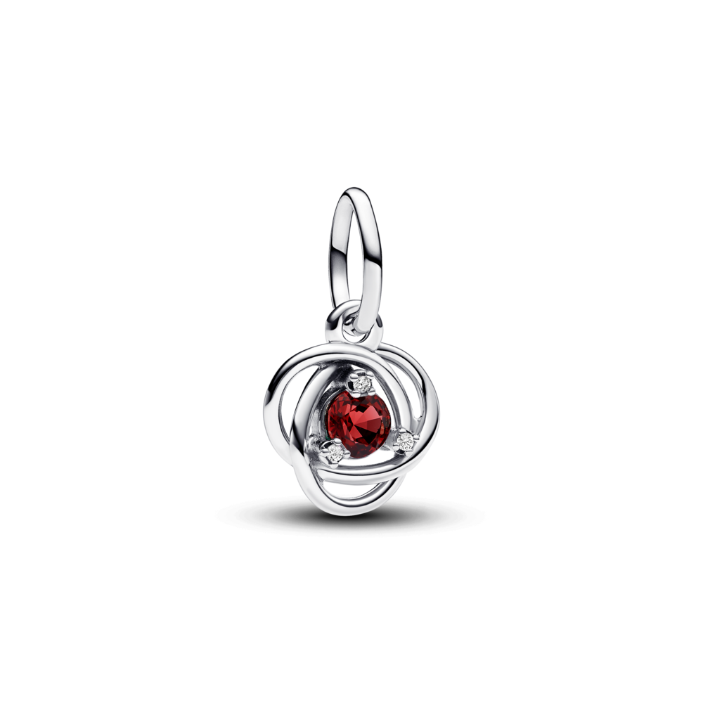 Charm treo đính đá đỏ rực true red tháng 7 - Pandora