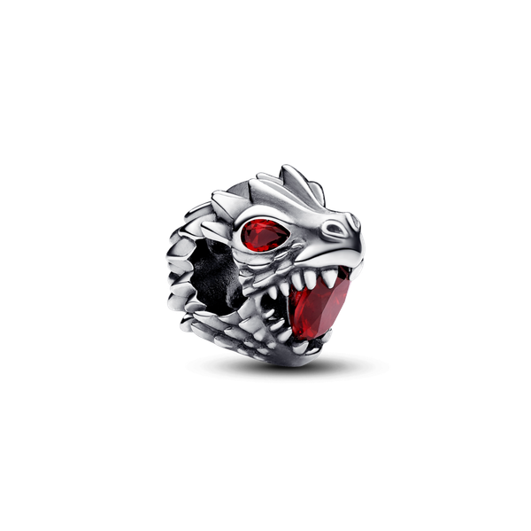 Charm Bạc Game Of Thrones x Pandora Đầu Rồng Đính Đá Đỏ – Pandora Việt Nam