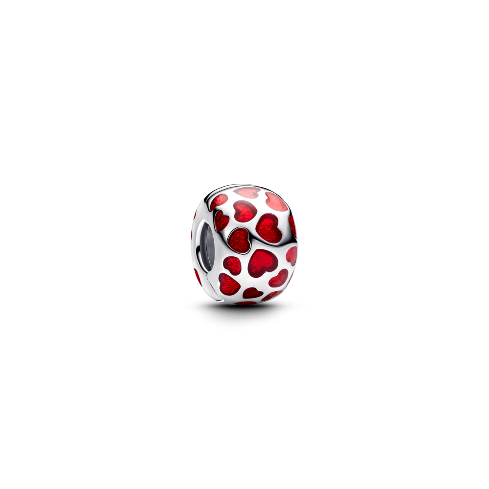 Charm Bấm Khắc Trái Tim Đỏ - Pandora