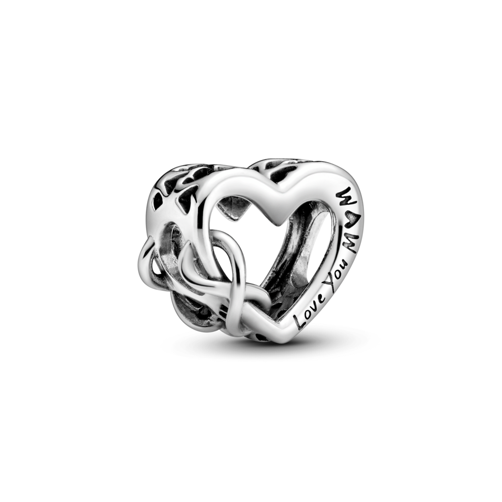 Charm bạc pandora moments hình trái tim vô cực - Pandora