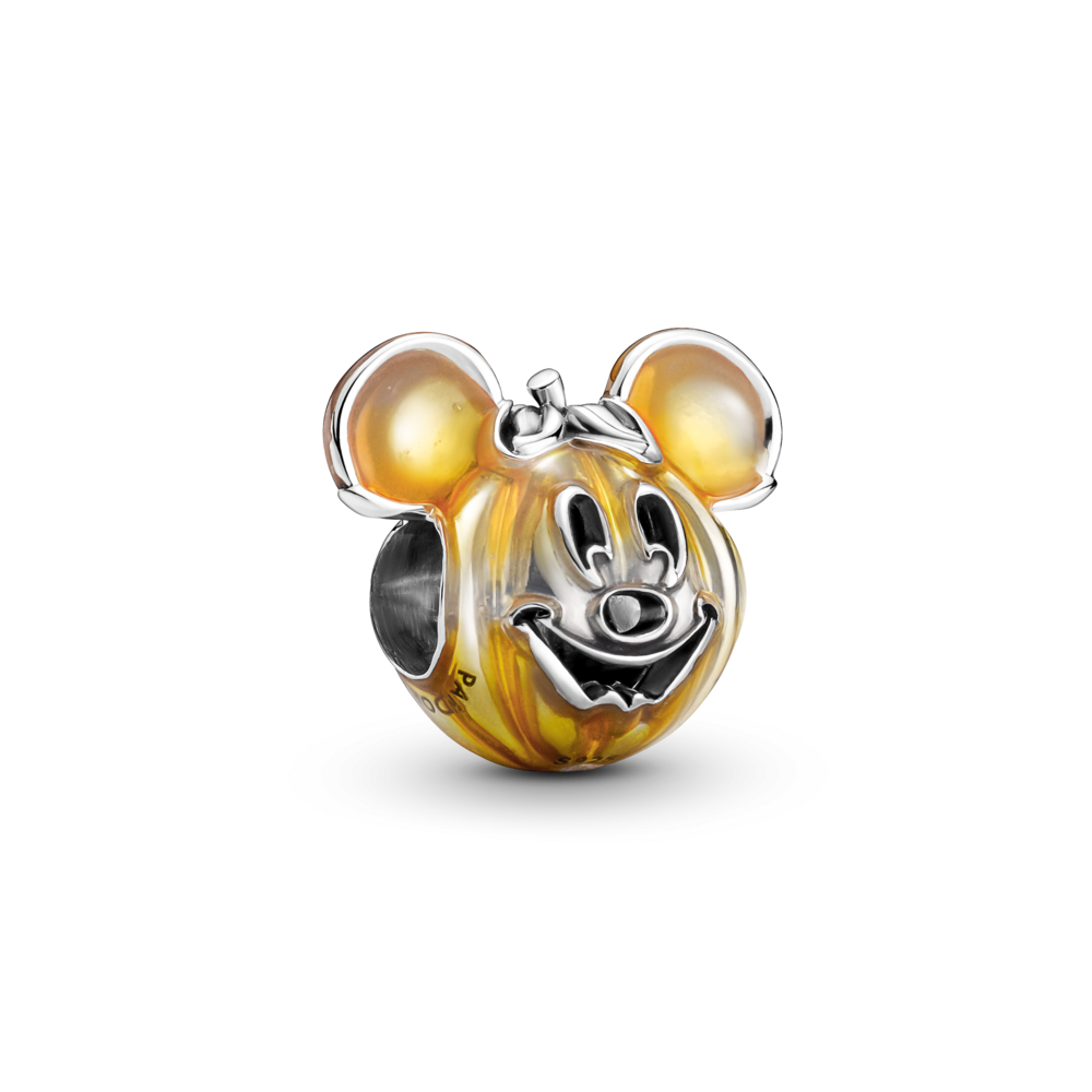 Charm Bạc Disney x Pandora Bí Ngô Mickey Tráng Men - Pandora