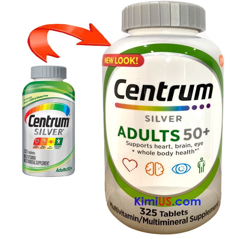 Centrum Silver Adult 50+ 325 viên - TPCN bổ sung Vitamin khoáng chất c ...