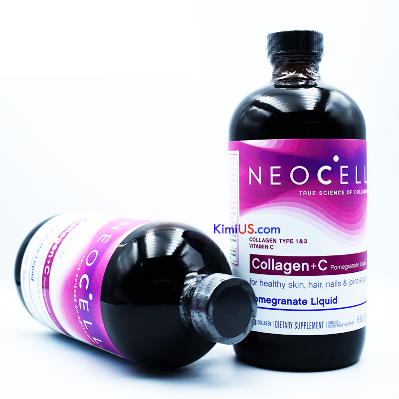  Nước collagen lựu làm chậm trình LH da - Neocell Collagen +C  473ml của Mỹ - GG 