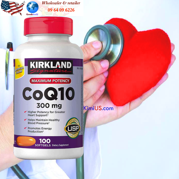  CoQ10 300mg Kirkland 100v - Viên uống hỗ trợ tim mạch tốt nhất của Mỹ 