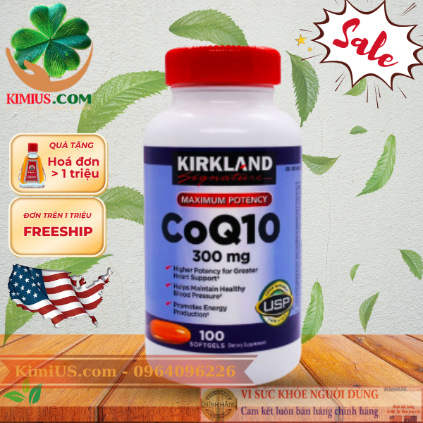  CoQ10 300mg Kirkland 100v - Viên uống hỗ trợ tim mạch tốt nhất của Mỹ 